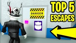 TOP 5 WAYS TO ESCAPE PRISON Roblox Mad City  Mad City vs Jailbreak [upl. by Elvia]