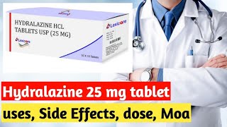 hydralazine 25 mg tablet  Uses side effects dosage pharmacology mechanism of action [upl. by Jennine]