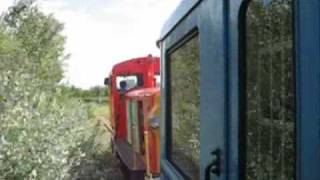 Narrow gauge railway between Kiskörös and Kecskemét Hungary  Bahn  Zug Train [upl. by Marchak]