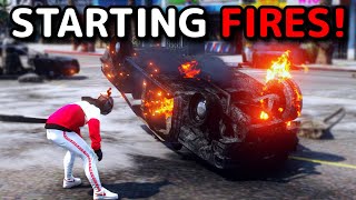 Starting fires in GTA 5 RP [upl. by Alleuol]