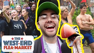 the WEST END FLEA MARKET 2024 vlog  what happened at the London theatre charity event [upl. by Ahsa]