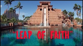 quotLeap of Faithquot Freefall Water Slide at Aquaventure in Nassau Bahamas [upl. by Annenn141]