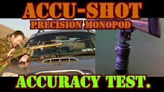 Accushot Monopod ShootingAccuracy Test 50 meters with HMR VMAX 17grain Ammo [upl. by Enutrof]