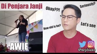 Awie Di Penjara Janji Live 2016  REACTION [upl. by Farrell264]