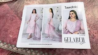 Pakistani Premium Original Collection Tawakkal Gelareh Semi Stitched Suits Noor Fabrics 9599308597 [upl. by Valenta]