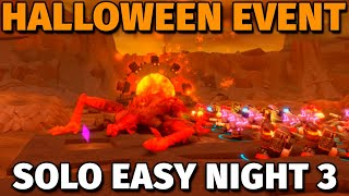 Solo TDS Halloween Event Easy Mode Night 3  Tower Defense Simulator [upl. by Mosa3]