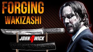 Forging John Wick Chapter 4 Wakizashi from Leaf spring [upl. by Sydel951]