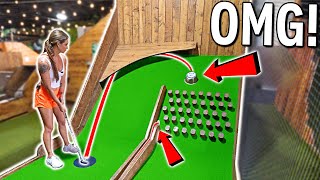 Insane ONE OF A KIND Homemade Mini Golf Course  Never Seen Before [upl. by Holey]