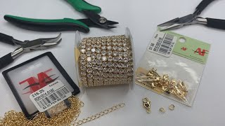 How to Make A Tennis Chain  Bracelet Necklace Belly Chain Anklet  Easy Step By Step Tutorial [upl. by Allan]