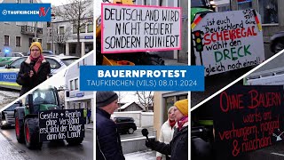 Bauernprotest  08012024  Taufkirchen Vils Landkreis Erding [upl. by Yorgerg47]