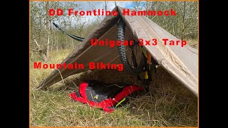 MTB DD Hammock Unigear 3x3 Tarp Chilling in the Woods [upl. by Acinimod]