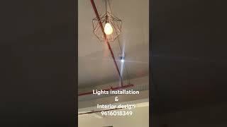 Lights installation and interior design shortvideo electicdecor electricaldesign electrician [upl. by Yerd853]