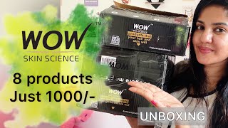 Wow skin care Unboxing  8 products 1000 rs [upl. by Anneg]