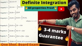 Proof of Definite Integral PropertiesIntegration One shot video Ashish sir [upl. by Narmi]