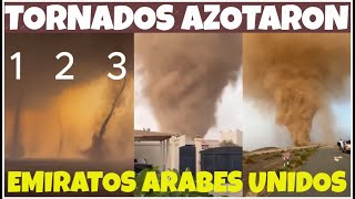 Sorprendente se forman 3 TORNADOS en el desierto de emiratos arabes unidos RAS al khaimah [upl. by Faden]