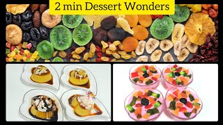 Fast Easy amp Impressive 2Minute Dessert Recipes With Presentation Inspiration [upl. by Ezana]