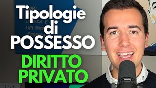 🤝🏡 TIPOLOGIE DI POSSESSO  ⚖️ DIRITTO PRIVATO IN 3 MINUTI [upl. by Suriaj]