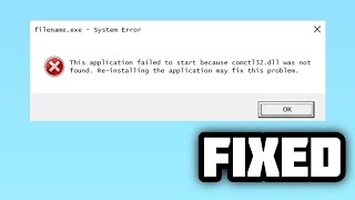 FIXED comctl32dll missing or not found error  2024 [upl. by Firman]