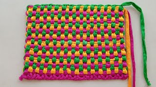 How To Make Doormat  Doormat Making At Home  Braided Rug Tutorial  Craft With Priya ❤️ [upl. by Aillimac]