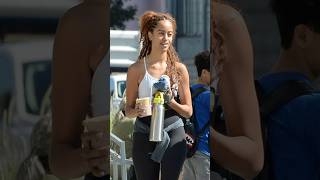 Malia Obama spotted leaving gym in los angeles ❤️❤️❤️ maliaobama shorts barackobama [upl. by Acitel]