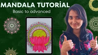 MANDALA TUTORIAL  BASIC TO ADVANCED [upl. by Norga]