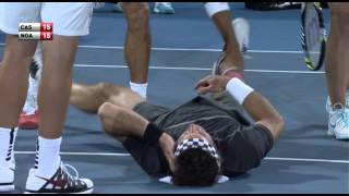 Team Cash vs Team Noah Mansour Bahrami Gives Pat Cash CPR  World Tennis Challenge 2014 [upl. by Maje131]