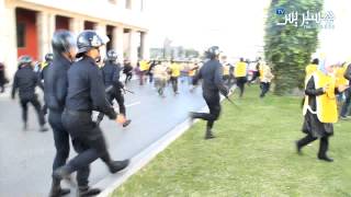 Hespresscom Protestations amp forces à Rabat [upl. by Anilek596]