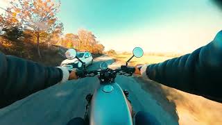 Moto Guzzi V7 Rough  Contry side ride  PURE SOUND 4K [upl. by Pachston]