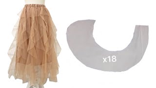 Learn sewing this tulle skirt in 10 minutes 👌👌👌 [upl. by Iuqcaj]