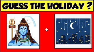 Guess the Holiday from Emoji Challenge  Hindi Paheliyan  Riddles in Hindi  Queddle [upl. by Ezechiel767]