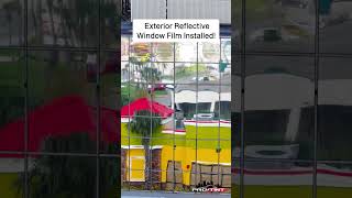 Exterior Reflective Window Film  Before amp After windowfilm 3m tint orlando windowtint [upl. by Eiduj]