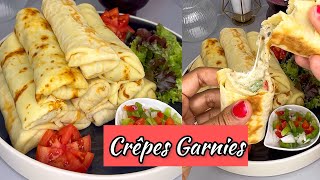 CRÊPES FARCIES AU FROMAGE ET VIANDE HACHÉE II CRÊPES À LA VIANDE HACHÉE [upl. by Anirehtak392]