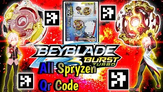 ALL SPRYZEN QR CODE BEYBLADE BURST TURBO APP [upl. by Klemm678]