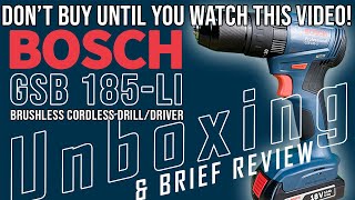 Bosch GSB 185 Li Unboxing And Brief Review [upl. by Yssirk]