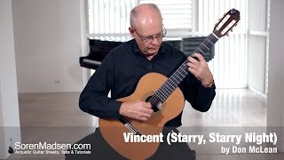 Vincent Starry Starry Night by Don McLean  Danish Guitar Performance  Soren Madsen [upl. by Gerrald645]