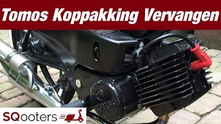 Tomos Koppakking vervangen  How To  Sqooters [upl. by Ortensia434]