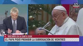 Papa Francisco quotEs deplorable la maternidad subrogadaquot [upl. by Idnahr538]