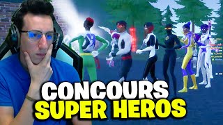 DÉFILÉ DE SKIN SPÉCIAL SUPER HEROS SUR FORTNITE concours de skin customisable [upl. by Ecienaj]