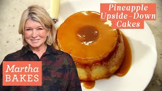 Martha Stewart’s Individual Pineapple UpsideDown Cakes  Martha Bakes Recipes  Martha Stewart [upl. by Babby]