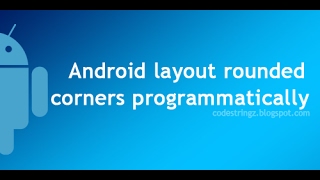 Android custom layout rounded corners programmatically  Android Studio Tutorial [upl. by Aruol]