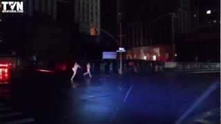 STREAKERS chased by police during Hurricane Sandy [upl. by Landmeier]