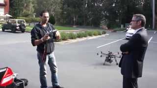 Zivs fantabulous aerial autocopter drone robot with HD video camera mounted on a gimble [upl. by Dnaltiac]