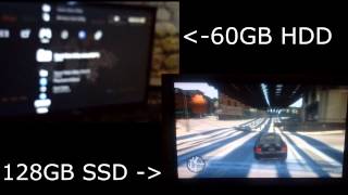 PS3 60GB HDD vs 128GB SSD GTA 4 loading [upl. by Octavius]