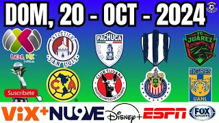 ⚽⚡LIGA FEMENIL MX  DOMINGO 20 OCTUBRE 2024⚡ [upl. by Nnanaej]