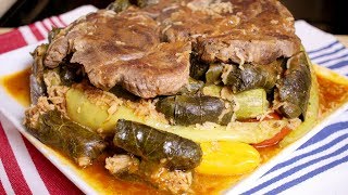 How to make Dolma With Meat Assyrian Food [upl. by Acnalb]