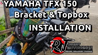 YAMAHA TFX 150  BRACKET amp ALLOY BOX INSTALLATION [upl. by Eirlav]