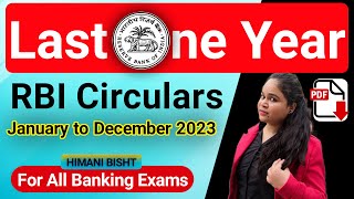 RBI Circular Last One Year  RBI Circulars January to December 2023  RBI circular by himani bisht [upl. by Coughlin]