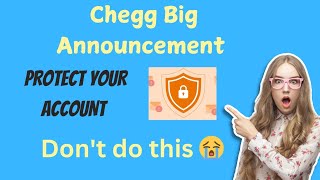 Chegg Big Update  Account can be revoked No payment for work  save your account watch this video [upl. by Sapienza]