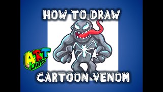 How to Draw CARTOON VENOM [upl. by Cortney]