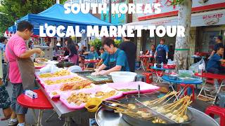 Morning Market Haul In Daegu South Korea  Korean Street Food And Grocery Shopping  4K Video [upl. by Ennovahc]